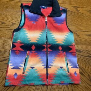 Western print chaps vest